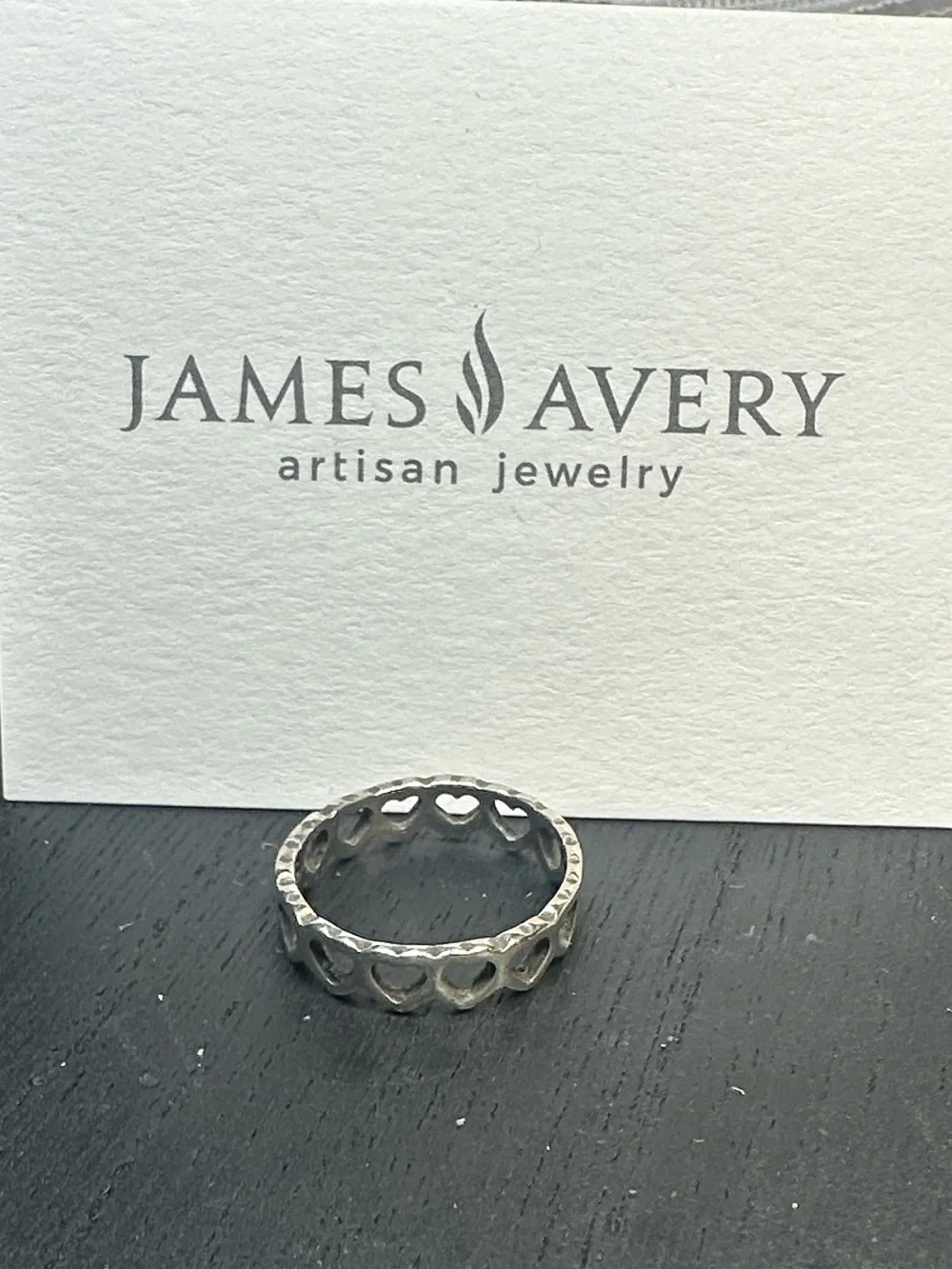 James Avery ring Tiny Hearts sterling silver 5.5